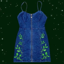 Load image into Gallery viewer, Kooky Foliage Denim Dress
