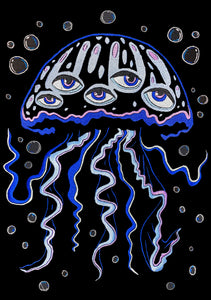 Hypnotic Jellyfish Print